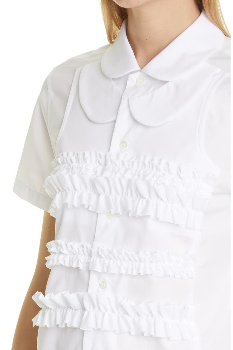 Short Sleeve Cotton Shirt, Alternate, color, WHITE