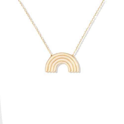 Campbell + Charlotte Juju Rainbow Charm Necklace In Gold