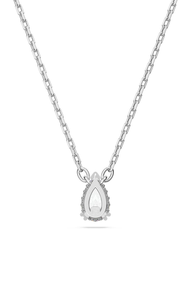 Swarovski Stilla Pear Crystal Pendant Necklace, Alternate, color, White