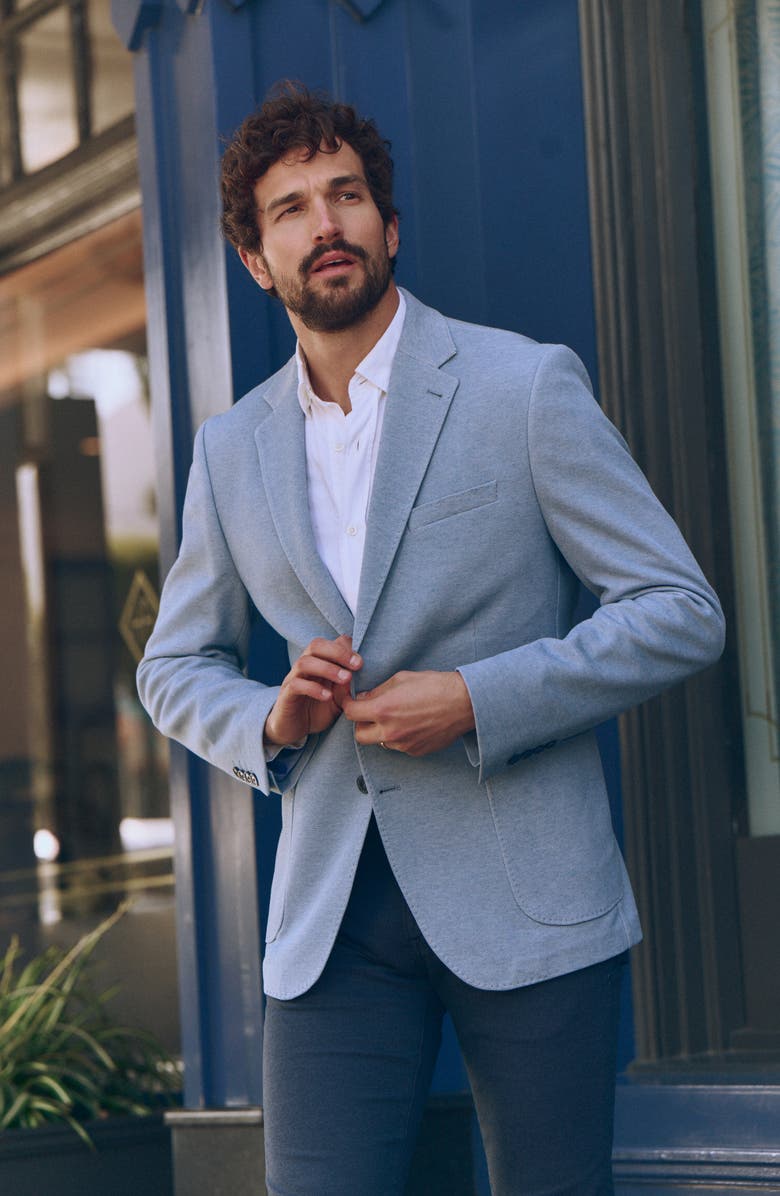 34 Heritage Matteo Piqué Sport Coat, Alternate, color, Blue