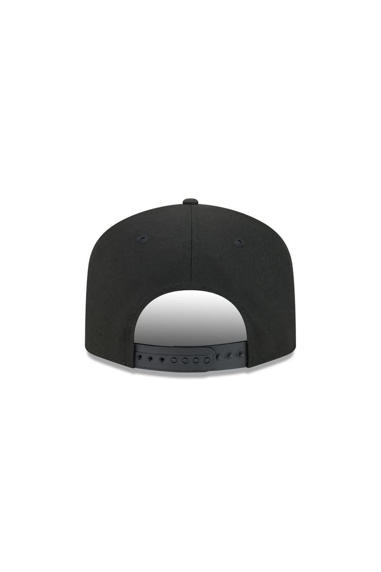 Men's New Era Black Anaheim Ducks Script A-Frame 9FIFTY Snapback Hat, Alternate, color, Black