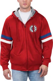 G-III SPORTS BY CARL BANKS Men's G-III Sports by Carl Banks Red LA Clippers Contender Full-Zip Hoodie Jacket