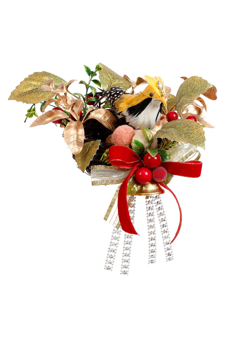 Holiday Bird Nest, Set of 3, Main, color, Red