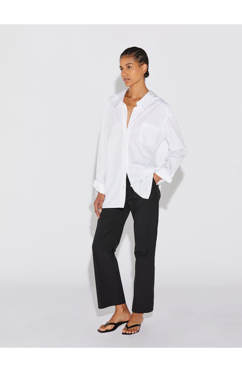 Callas Milano Petra Cotton Poplin Boyfriend Oversize Shirt, Alternate, color, White