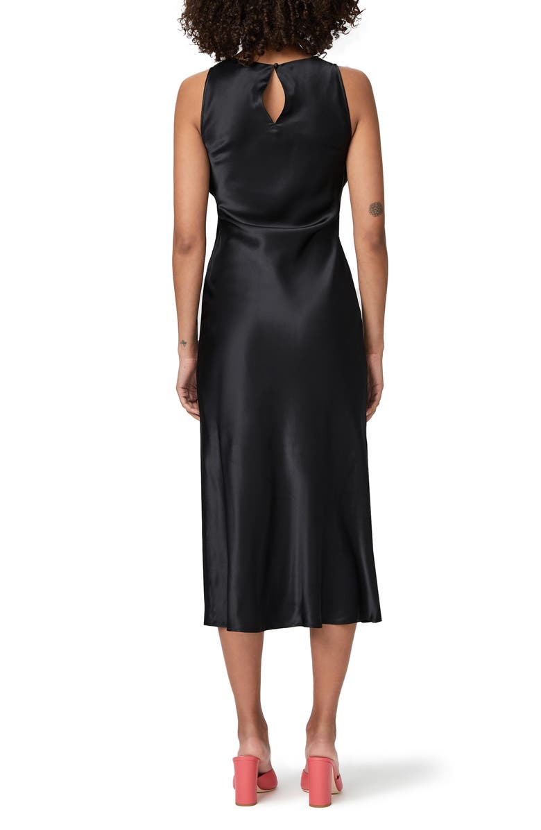 PAIGE Aurem Sheath Silk Midi Dress, Alternate, color, Black