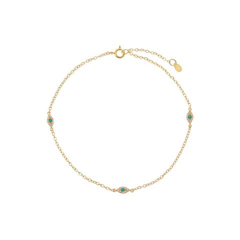 Multi Evil Eye Chain Anklet