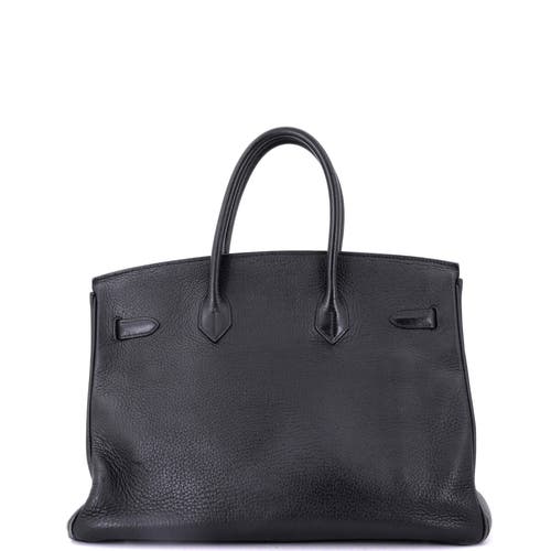 Pre-owned Hermes Hermes Birkin Handbag Black Togo With Palladium Hardware 35 In Black