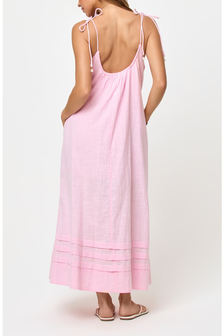 Sunset Stroll Cotton Cover-Up Maxi Dress, Alternate, color, ROSEWATER