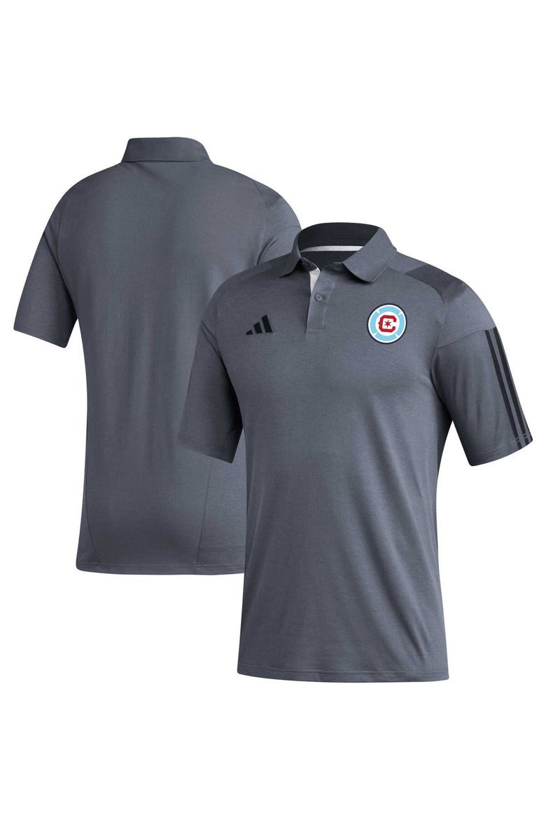 Men's adidas Gray Chicago Fire 2023 On-Field Training Polo, Main, color, Gray