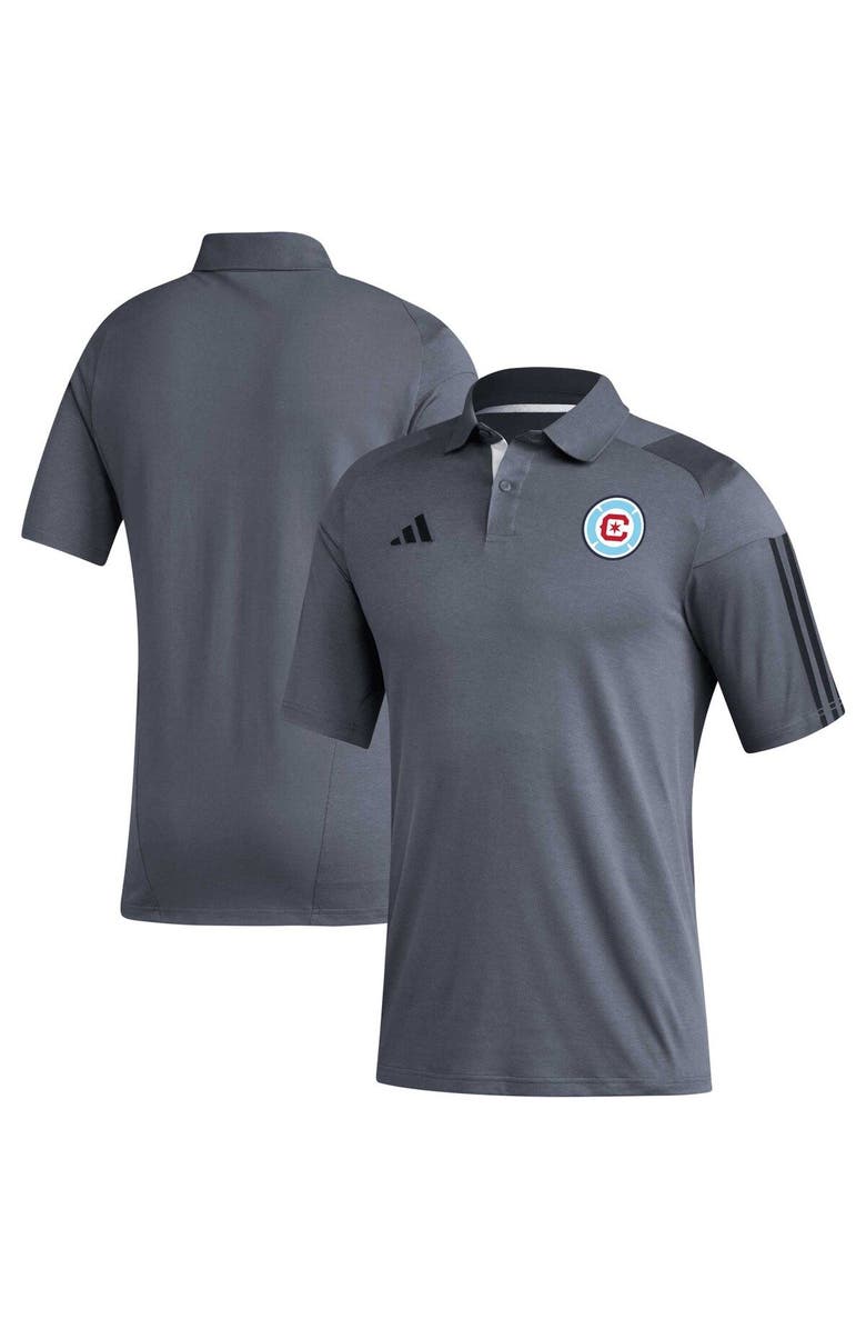 adidas Men's adidas Gray Chicago Fire 2023 On-Field Training Polo, Main, color, 