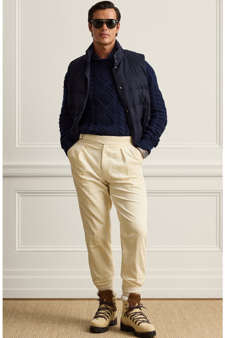 Whitwell Cashmere Down Puffer Vest, Alternate, color, NAVY