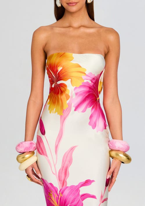 Retroféte Keaton Dress In Bianco Primavera