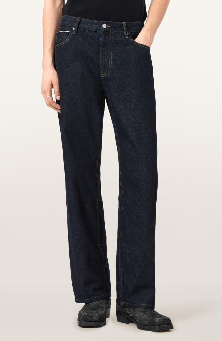 AllSaints Mullen Straight Leg Jeans, Main, color, Rinse Selvedge