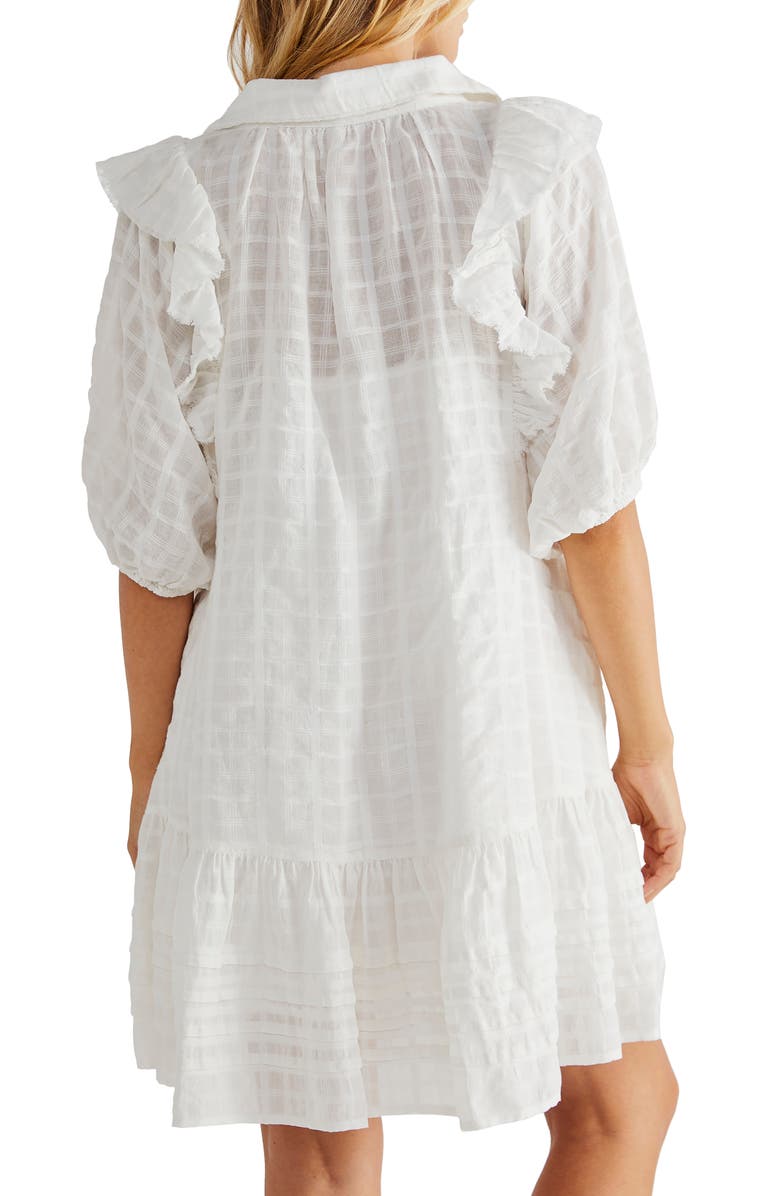 Free People Elora Tonal Windowpane Check Minidress, Alternate, color, 