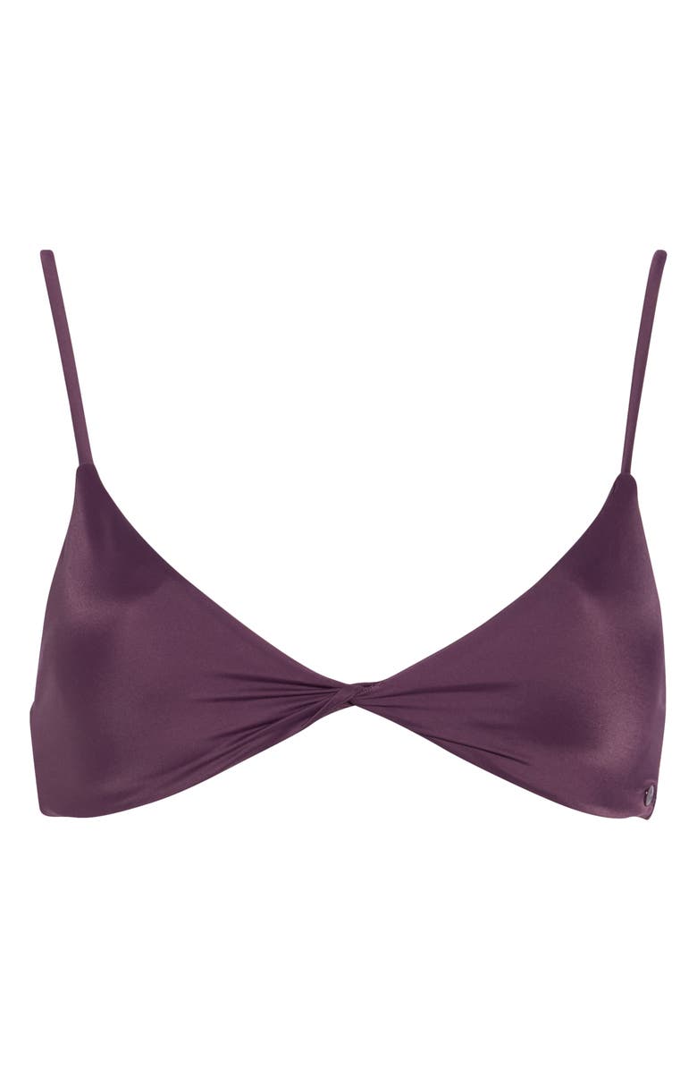 Volcom Simply Seamless Twist Front Bikini Top, Main, color, Mulberry