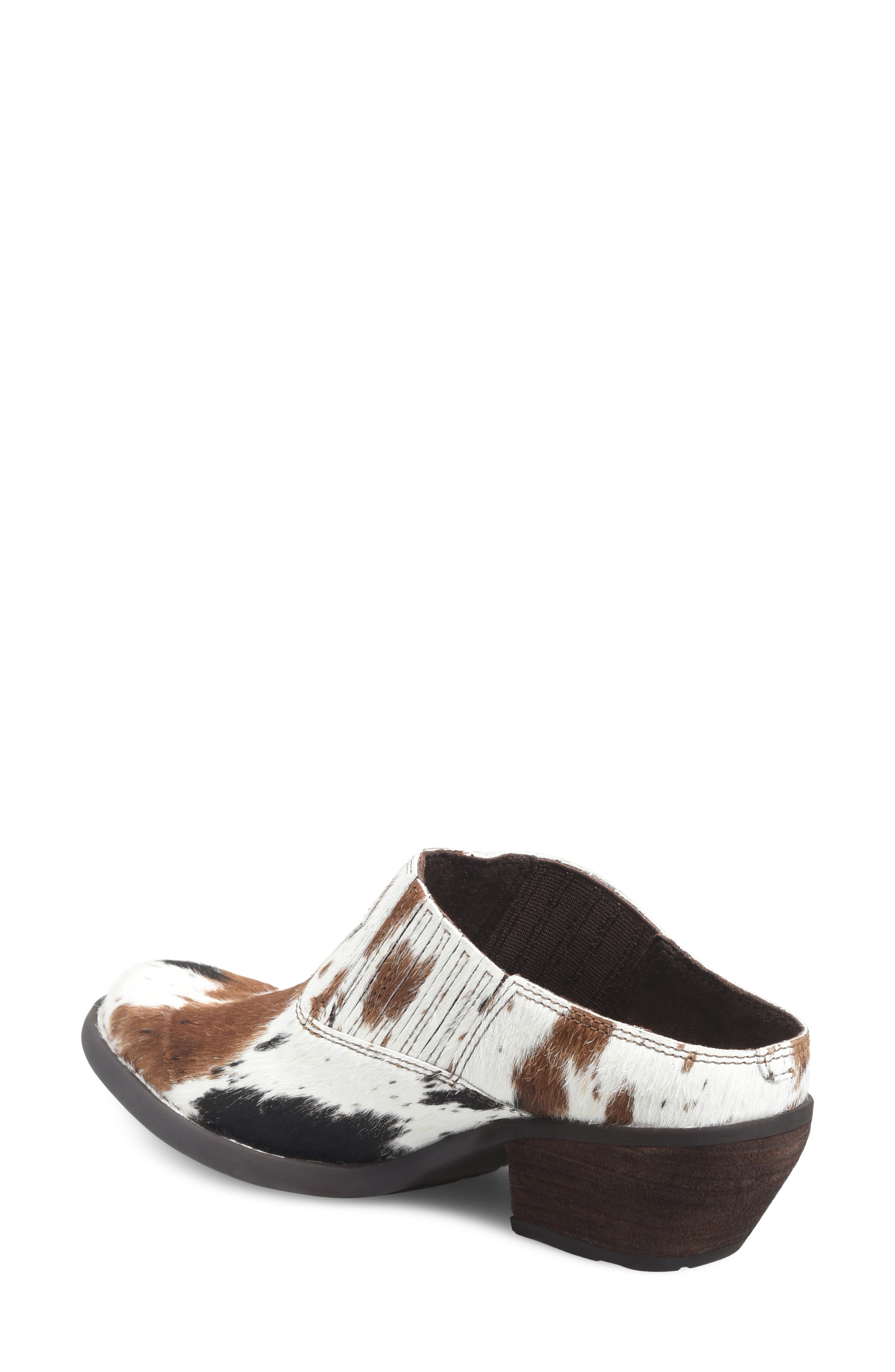 Monikah Leather Mule, Alternate, color, OFF WHITE CALF HAIR