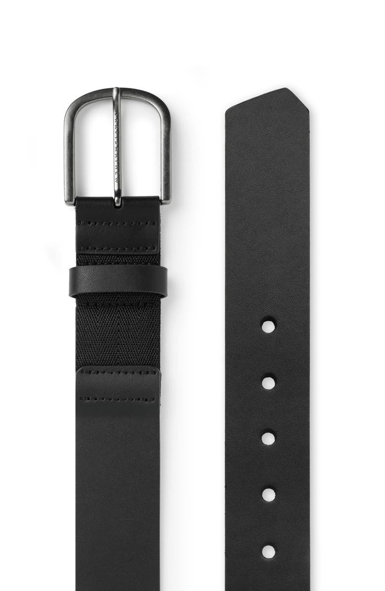 TravisMathew Jinx 2.0 Leather Belt, Alternate, color, Black