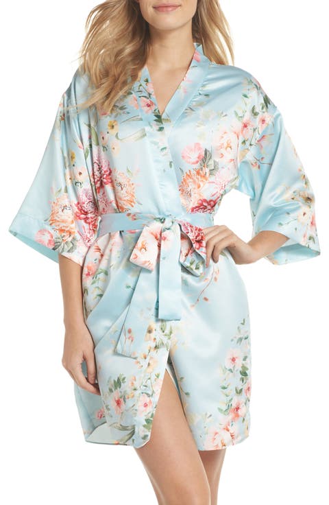 Renata Short Satin Robe