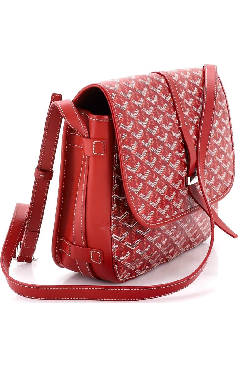 Pre-Owned Goyard Belvedere II Messenger Bag Coated Canvas MM, Alternate, color, Red