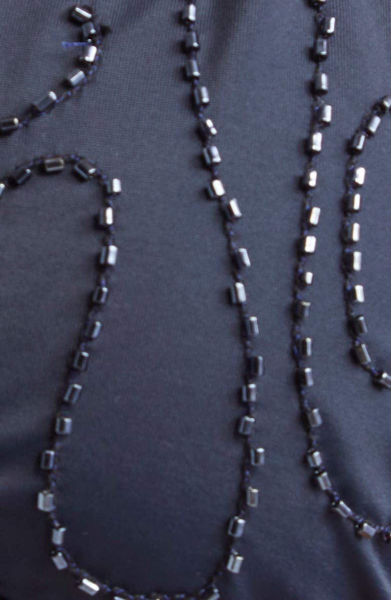 Paloma Wool Sharpie Beaded Side Tie Bikini Bottoms, Alternate, color, Navy