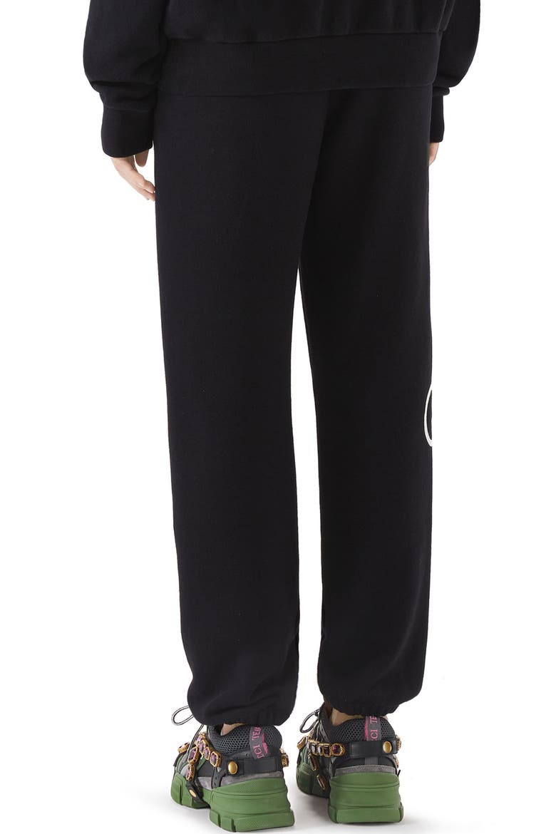 Logo Cotton Sweatpants, Alternate, color, BLACK/ IVORY