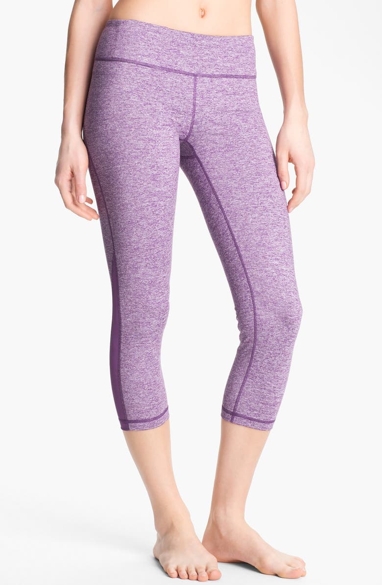 Zella 'Live In - Streamline' Mesh Inset Capri Leggings, Main, color,
