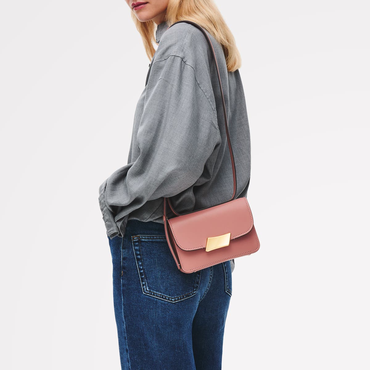 The Belsize Mini Flapover Crossbody Bag, Alternate, color, Carnation