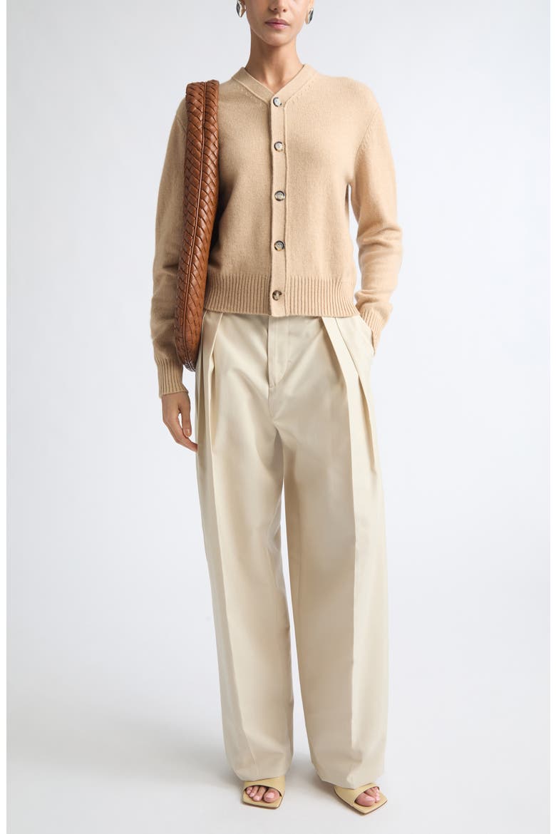 Classic Cashmere Blend Cardigan, Alternate, color, 2645 WAX