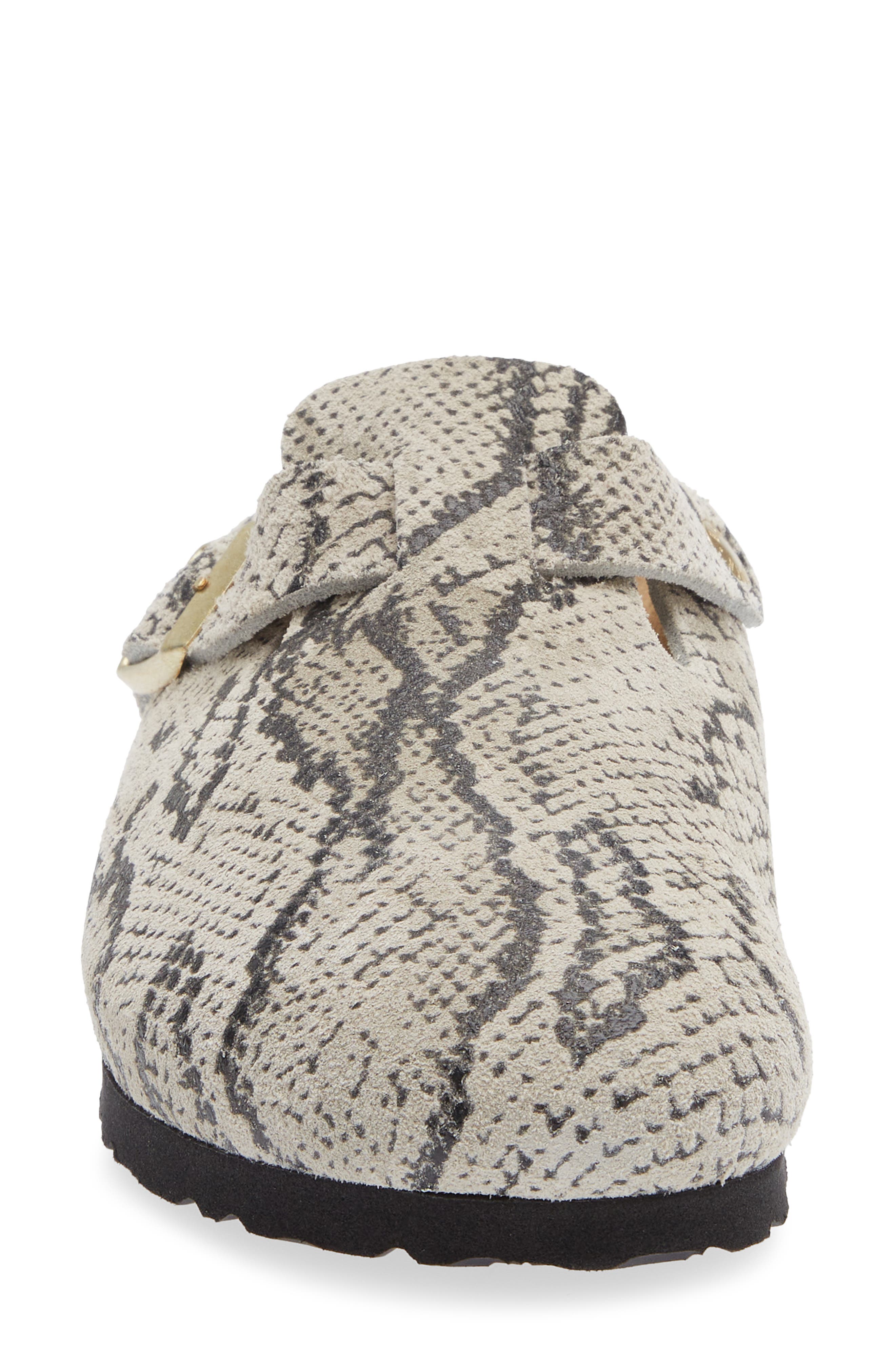 Boston Printed Leather Clog, Alternate, color, OYSTER