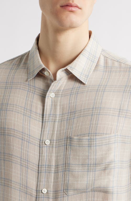Frame Regular Fit Plaid Shirt In Cream Plaid