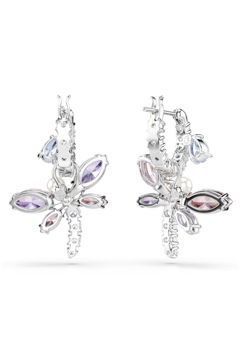 x Ariana Grande Multicolor Crystal Drop Huggie Hoop Earrings, Alternate, color, SILVER/ MULTI