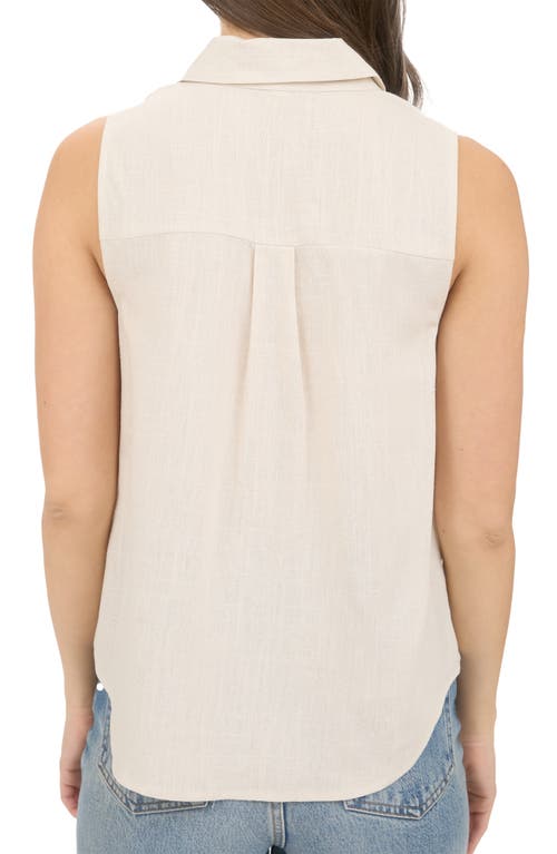 BLU PEPPER BLU PEPPER SLEEVELESS BUTTON-UP SHIRT 
