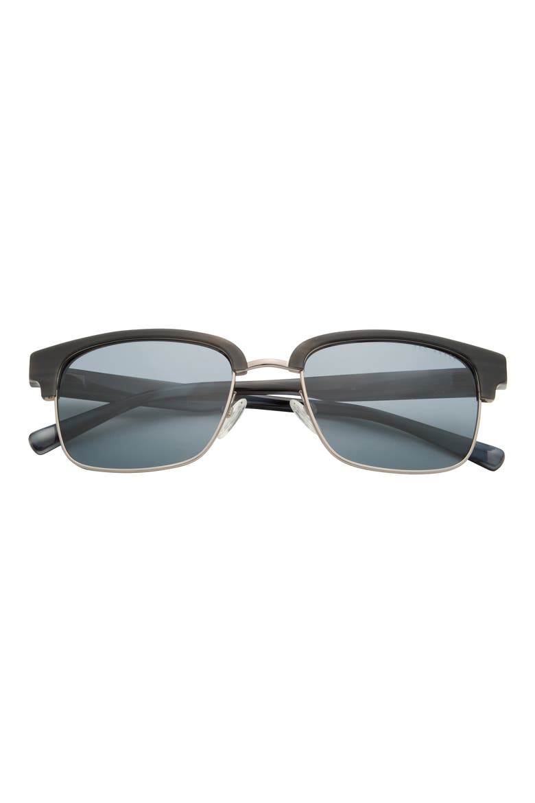Retro 54mm Polarized Square Sunglasses, Main, color, GREY