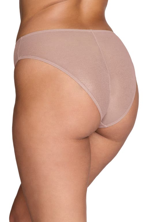 Cuup The Highwaist High Cut Mesh Briefs In Moonbeam