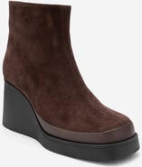 Forever & Always Shoes Livia Leather Wedge Boot