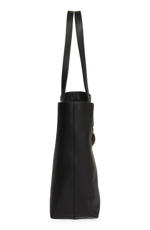 Marni Medium Trunkaroo Leather Shopper In Black