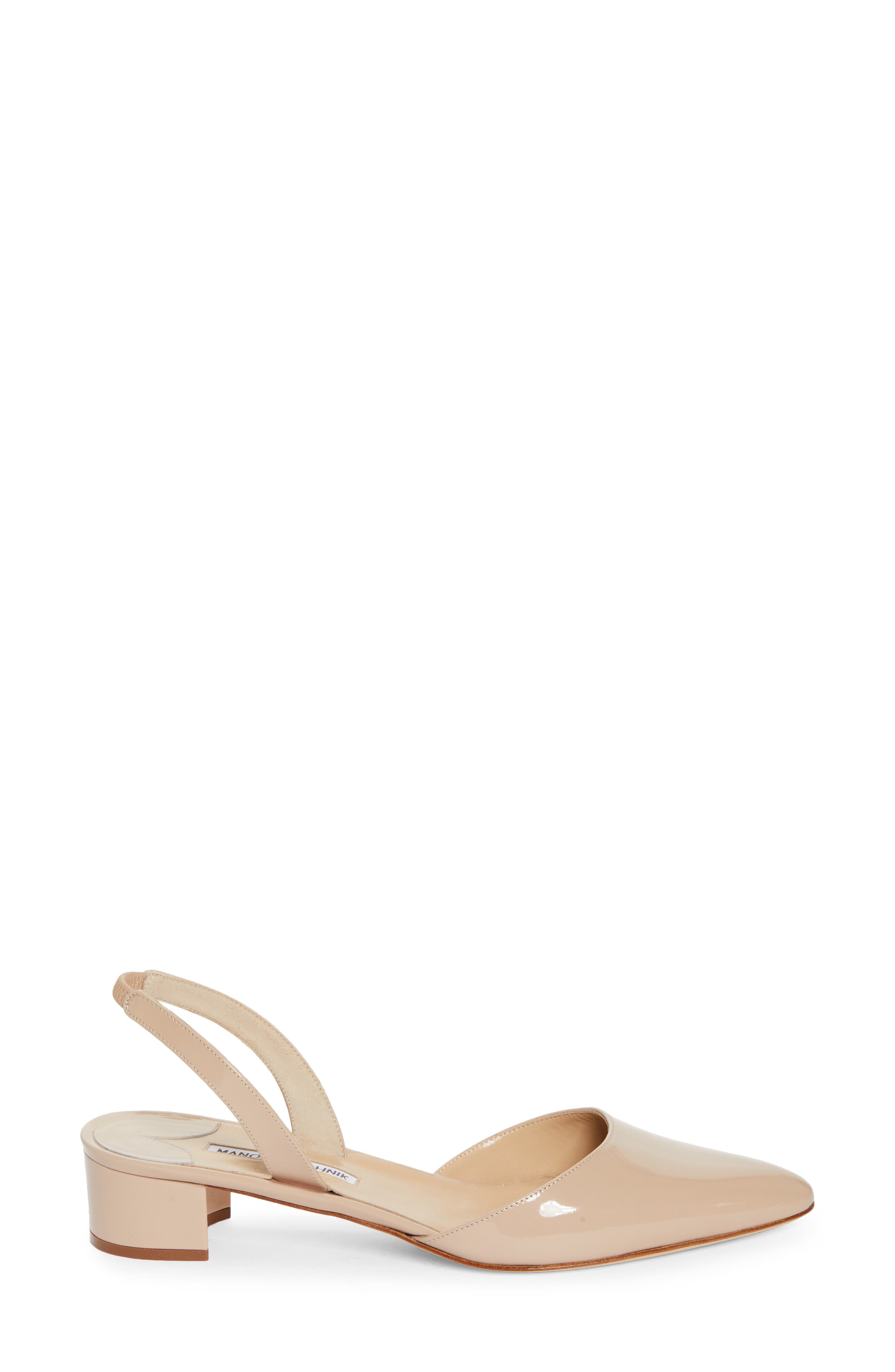 Manolo Blahnik Aspro Slingback Pump, Alternate, color, White