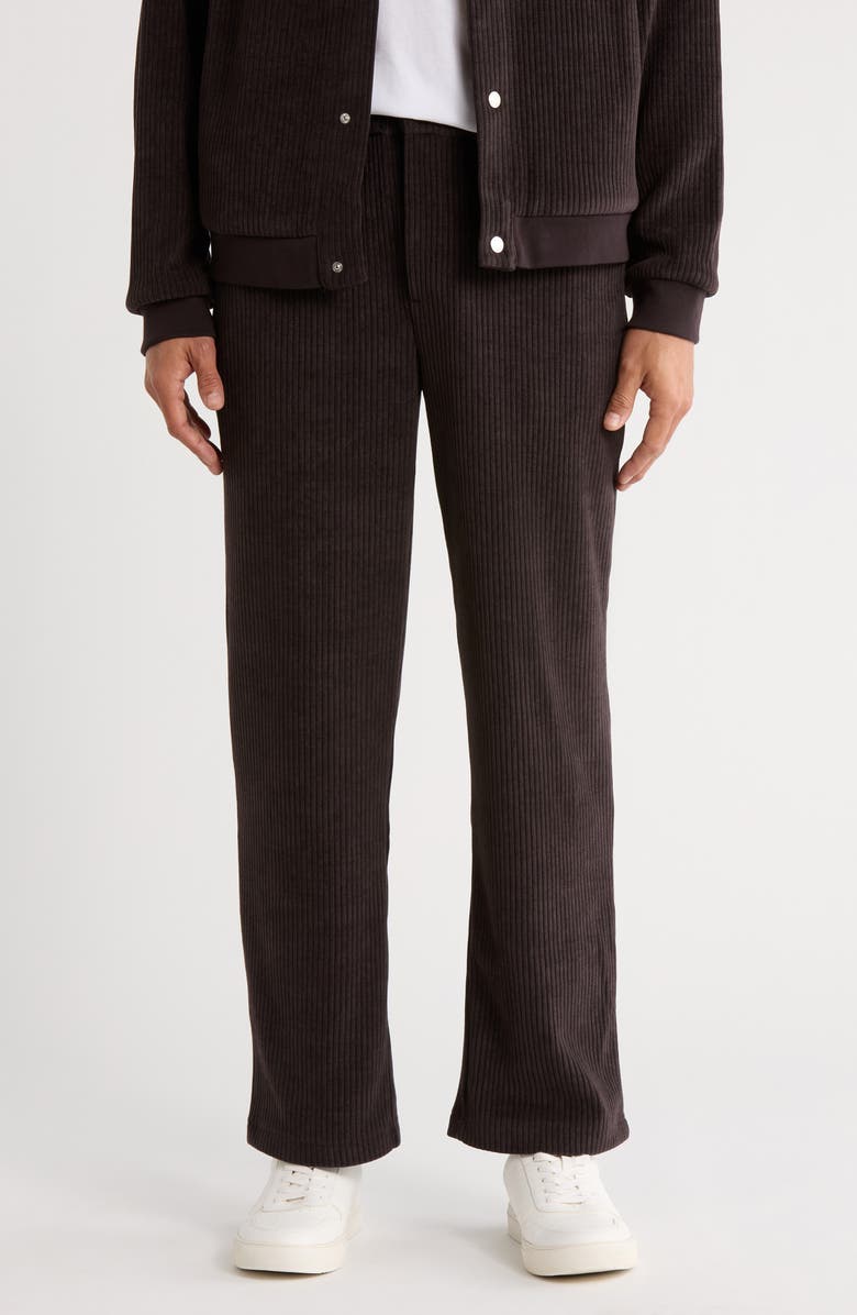 JASON WU Corduroy Velour Pants, Main, color, Chocolate