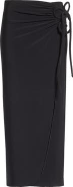 Max Mara Ruched Jersey Wrap Skirt