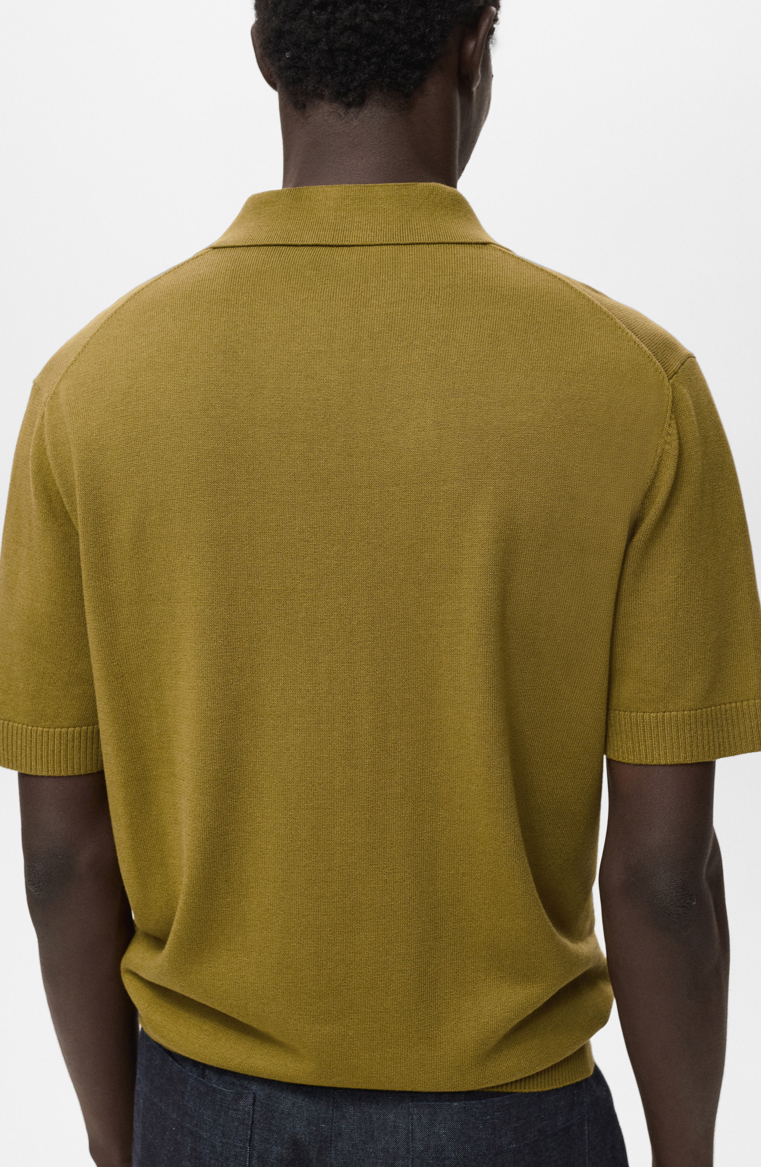 Cotton Blend Knit Polo - image 2