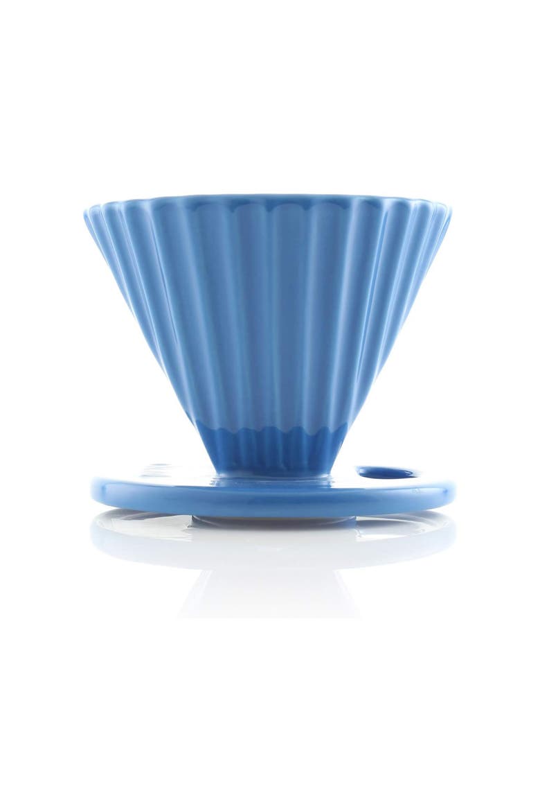 8 ounce Lotus Ceramic Pour Over Coffee Filter, Alternate, color, Blue Cove