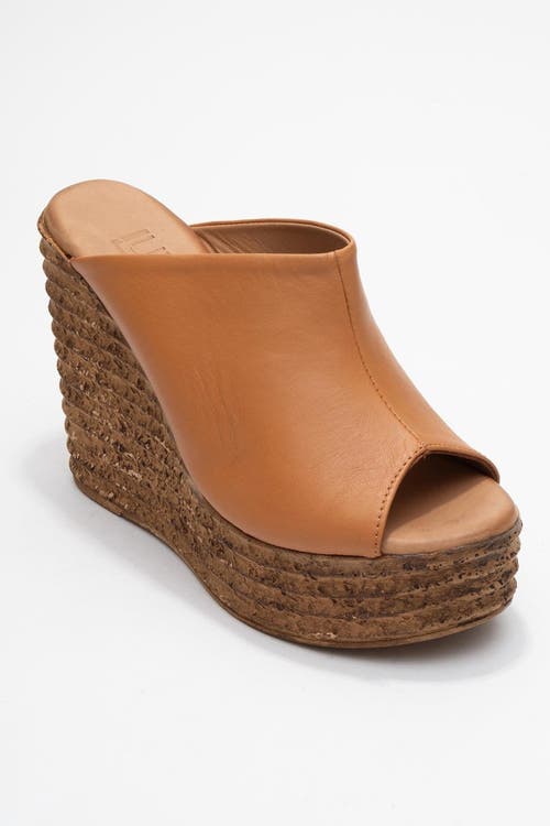 Forever & Always Shoes Nelly Leather Platform Sandal In Brown