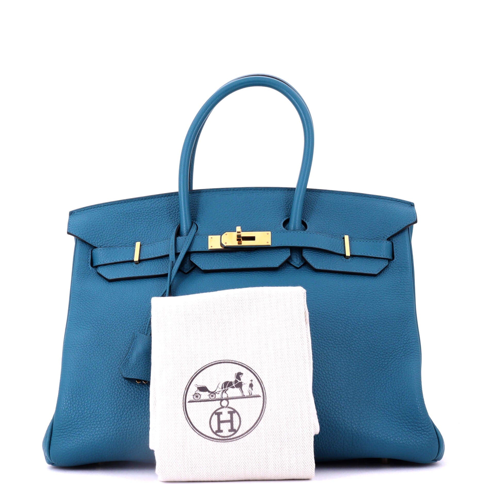 Pre-Owned Hermes Birkin Handbag Blue Togo with Gold Hardware 35, Alternate, color, Cobalt