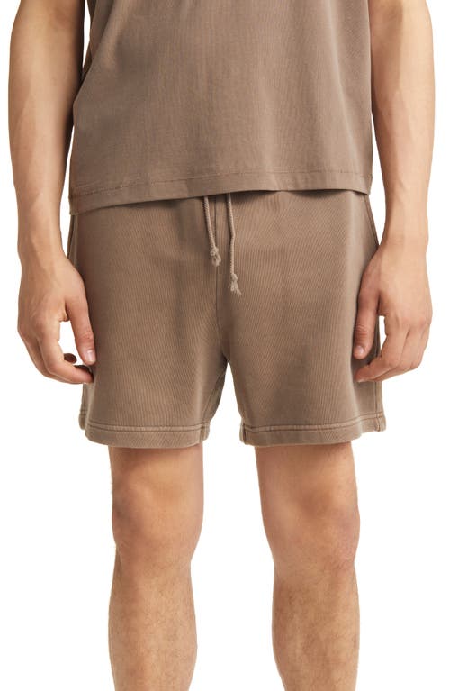 Elwood Core Organic Cotton Brushed Terry Sweat Shorts in Vintage Brown  product