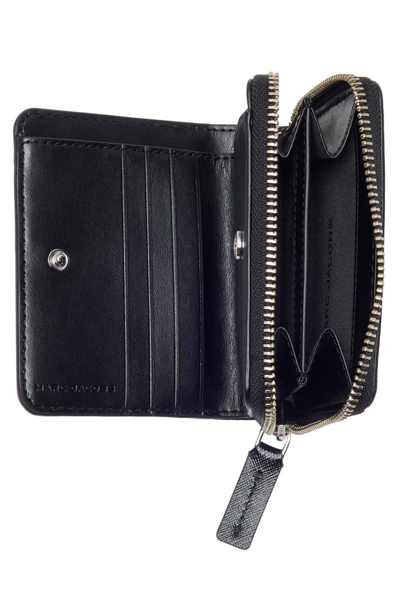 Mini Compact Wallet, Main, color, BLACK