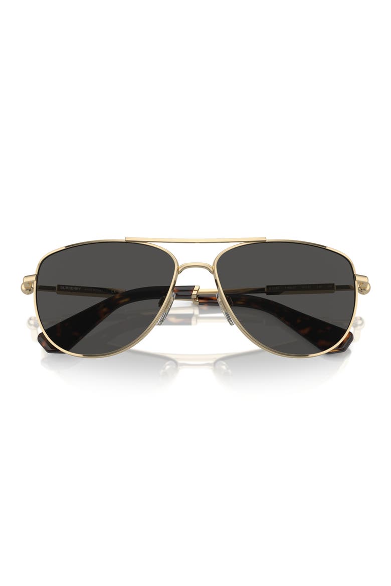 60mm Pilot Sunglasses, Main, color, LT GOLD