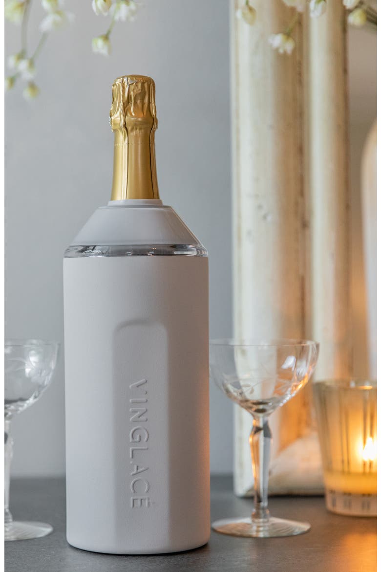 Stainless Steel Wine Chiller, Alternate, color, STONE
