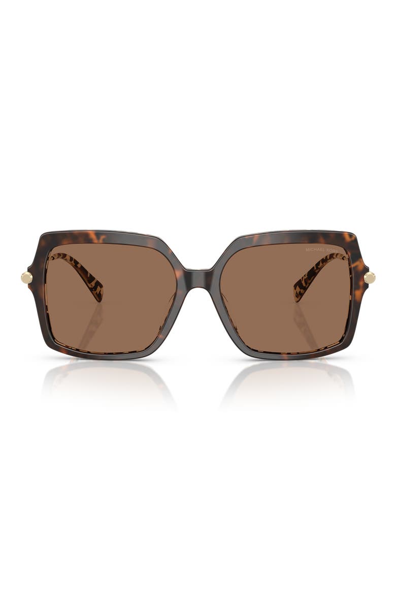 55mm Square Sunglasses, Main, color, DARK / CREAM TORTOISE / BROWN