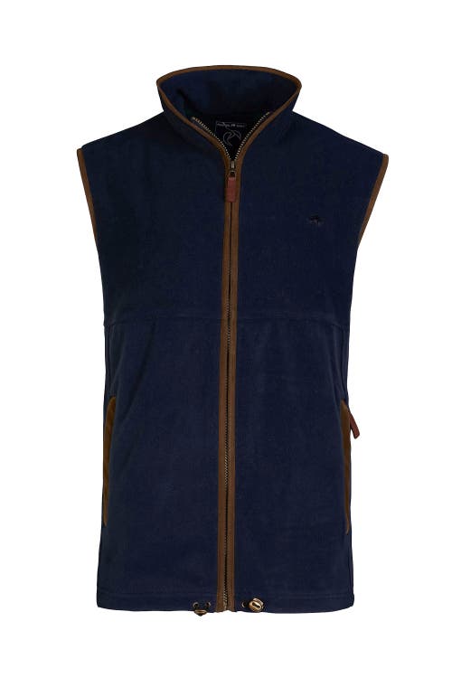 Raging Bull Fleece Gilet In Blue