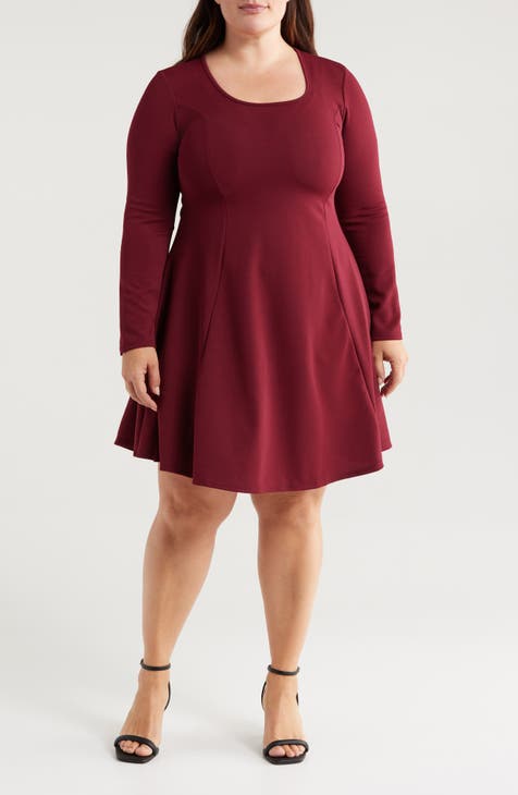 Nordstrom plus size red dress best sale